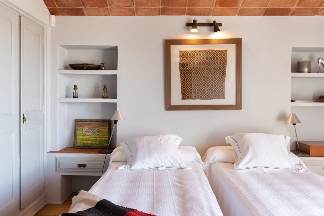 Costa Brava accommodation - Finca Mas Gotas - Cosy double bedroom at mediterranean view Masia Mas Gotas in Costa Brava