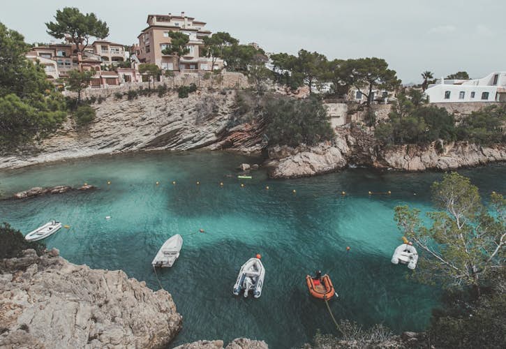 Boats on the largest island of the Balearic Islands
