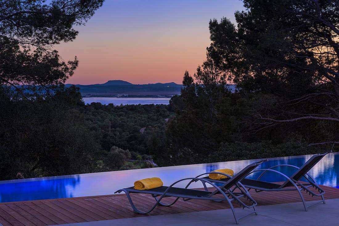 Mallorca alojamiento - Villa Sky - Panoramic view from the terrace in villa Mallorca