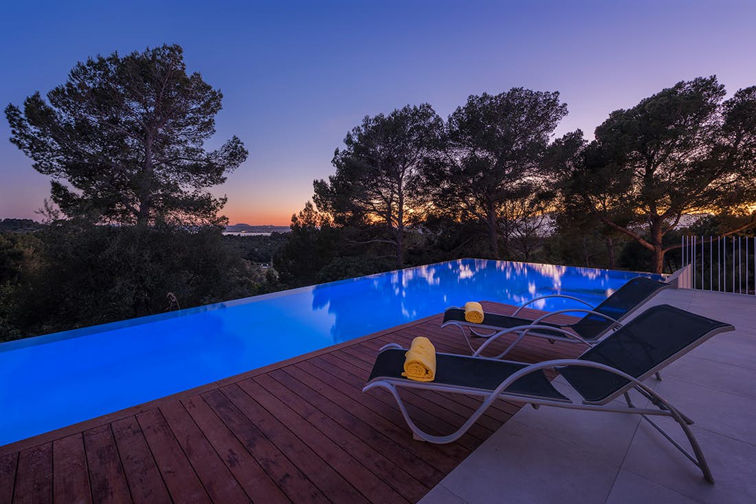 Mallorca accommodation - Villa Sky - Large terrace with sea views in sea view villa Sky in Mallorca