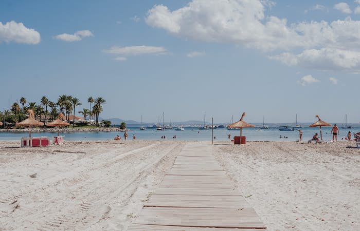Alcudia, the largest beach on the Island of Mallorca