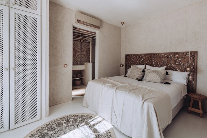 Chambre double moderne salle de bain villa Summer de luxe avec piscine privée Mallorca