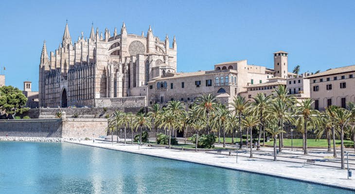 The beautiful Cathedral of Santa Maria of Palma in Majorca