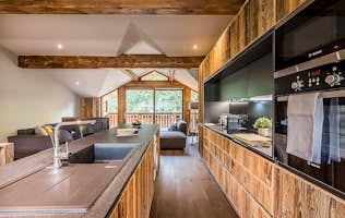 Les Gets accommodation - Chalet Moulin II - Contemporary kitchen luxury alps chalet Moulin 2 Les Gets