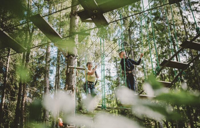 To do in Morzine: climb some trees!