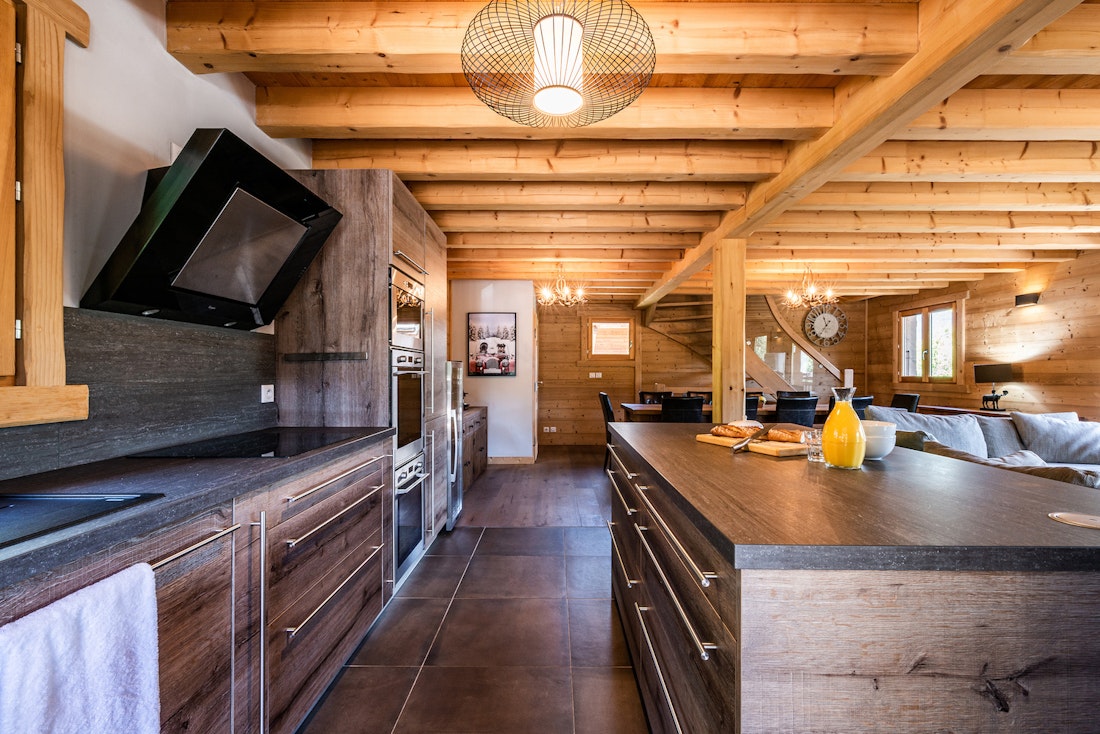 Fully-equipped modern kitchen luxury alps chalet Balata Morzine