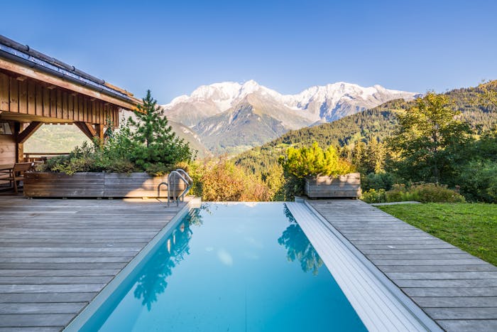Views Mont-Blanc pool Zahel Chalet Saint-Gervais