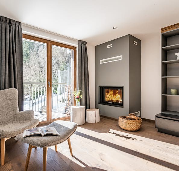 Chamonix accommodation - Chalet Badi - Alpine living room luxury family chalet Badi Chamonix