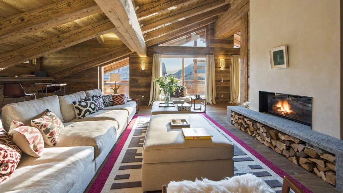 Verbier location - Penthouse Place Blanche II - Adorable living room in Apartment Palace Blanche 2 in Verbier 