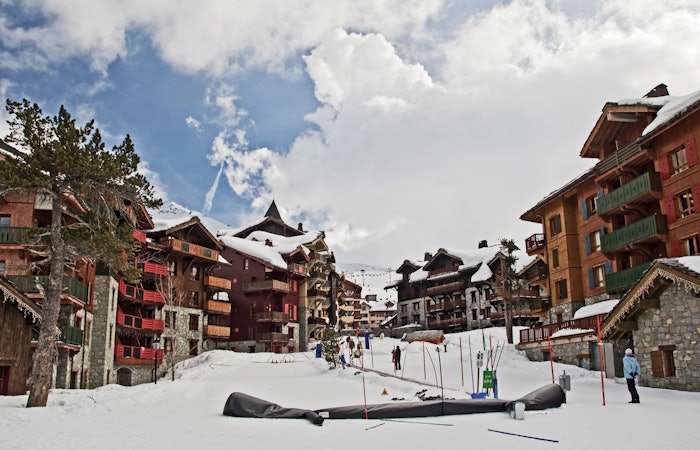 The view of the children friendly resort in Les Arcs