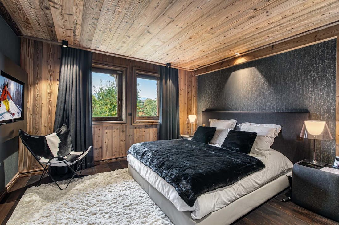 Megève location - Chalet Orcia - Chambre double confortable avec appartement Cortirion vues sur la montagne à Megève