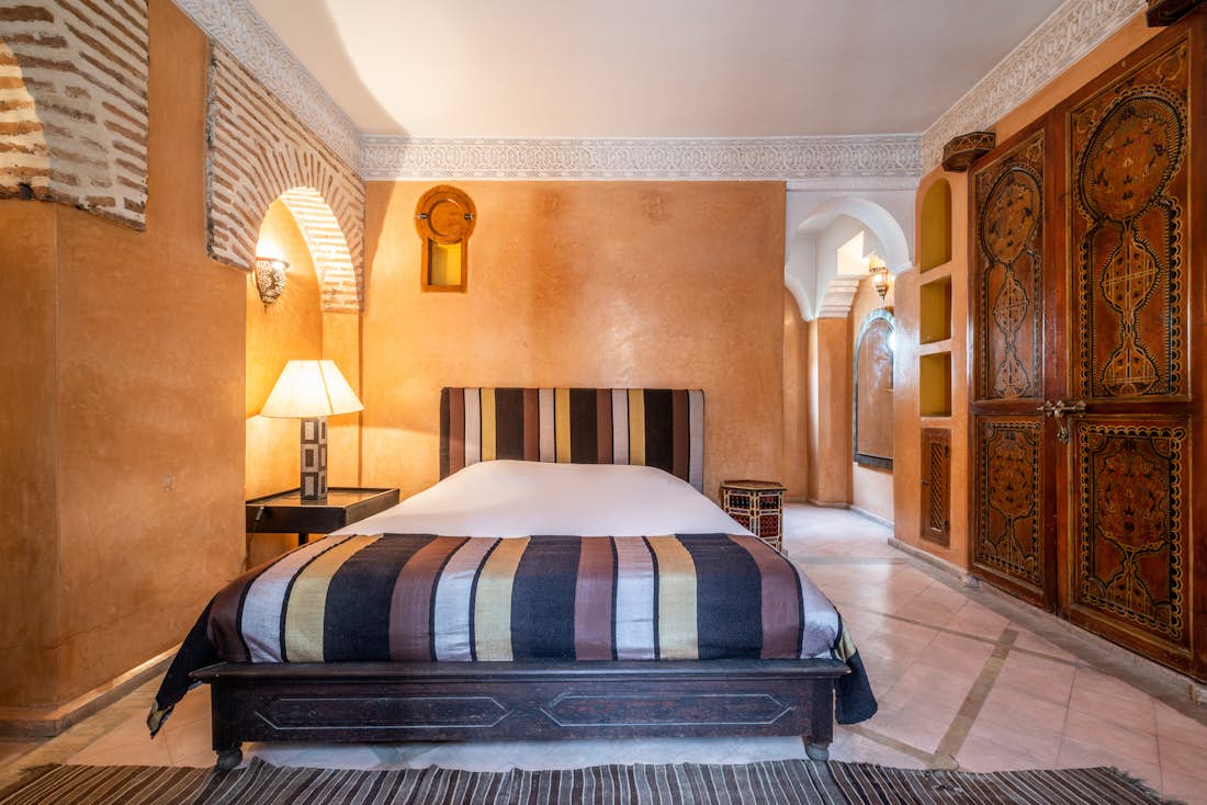 Double bedroom at Adilah riad in Marrakech
