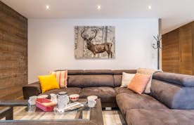 Morzine accommodation - Apartment Ourson - Alpine living room luxury ski apartment Ourson Morzine