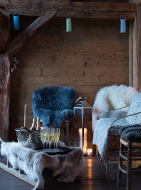 Comfortable living room luxury chalet La Ferme de Margot Morzine