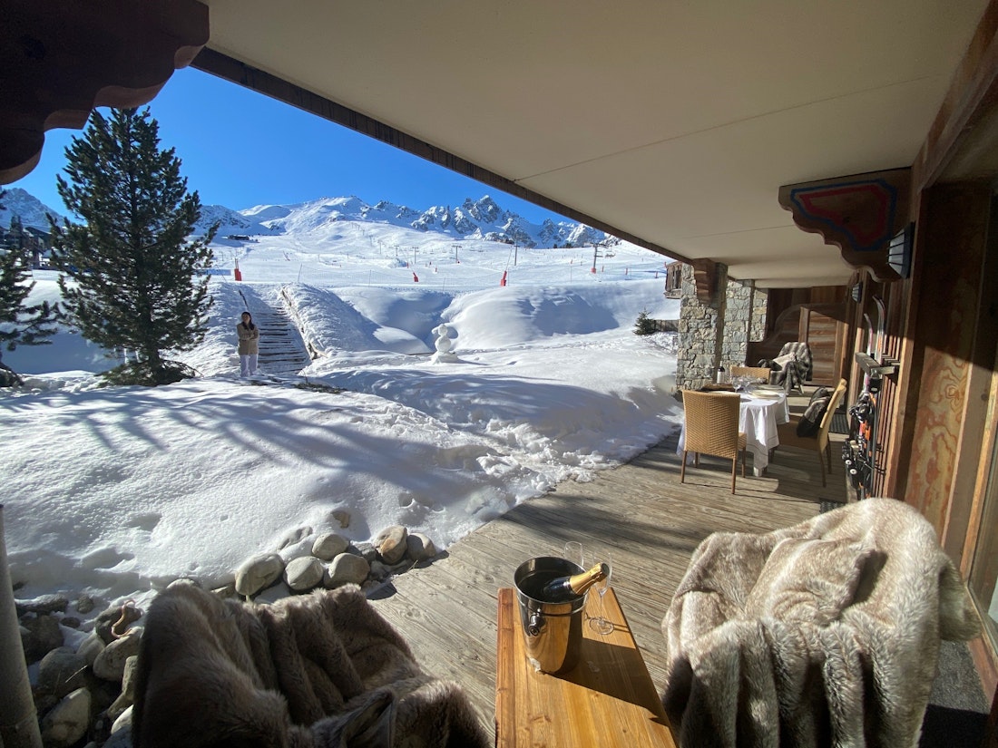 Large terrace mountain nice views ski in ski out apartment Mirador 1850 A Courchevel 1850