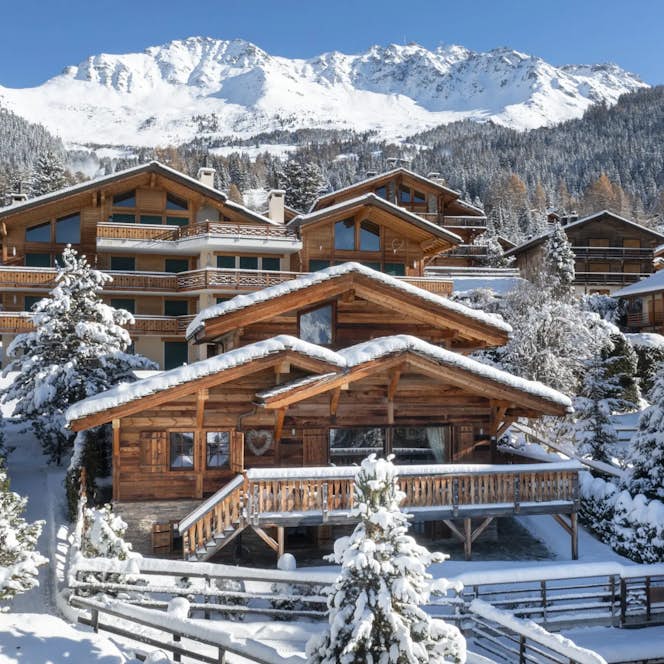 Verbier accommodation - Chalet Daphne - Exterior views from Chalet Daphne in Verbier Verbier accommodation - Chalet Daphne - exterior views chaleet daphne verbier