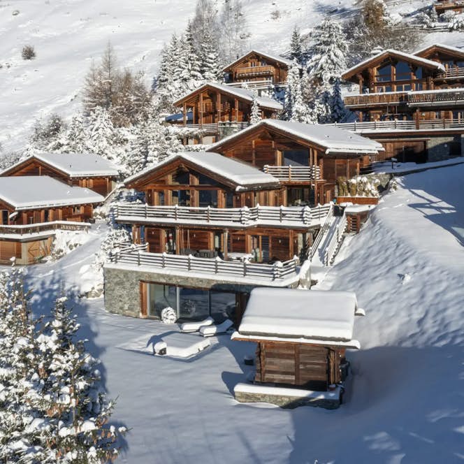 Verbier accommodation - Chalet Teredo - Exterior views from Chalet Teredo in Verbier Verbier accommodation - Chalet Teredo - exterior views chaleet teredo verbier