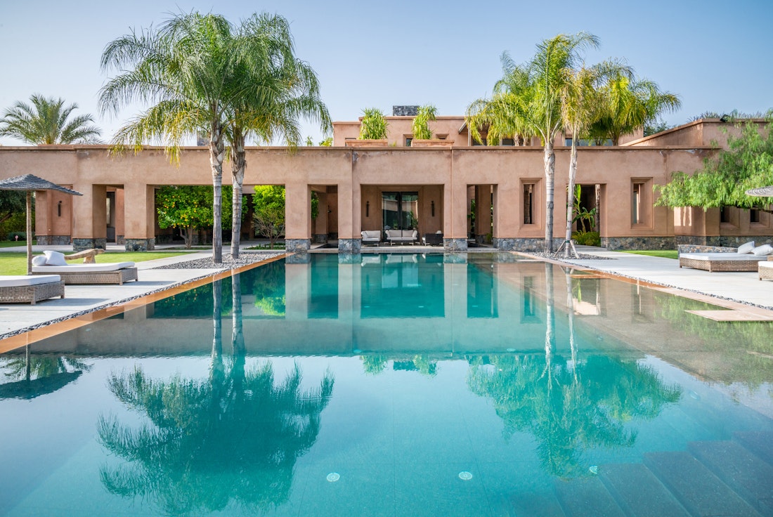 Private pool at Marhba luxury private villa in Marrakech