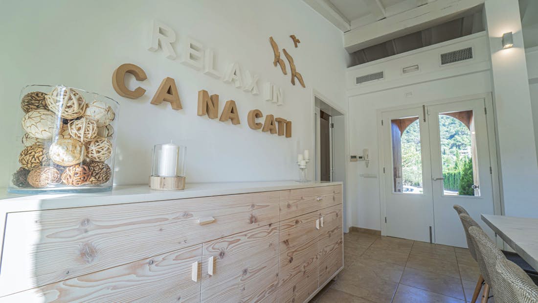 Majorque location - Ca Na Cati - Belle salle à manger ouverte dans le Villa Ca Na Cati de luxe vue mer à Mallorca