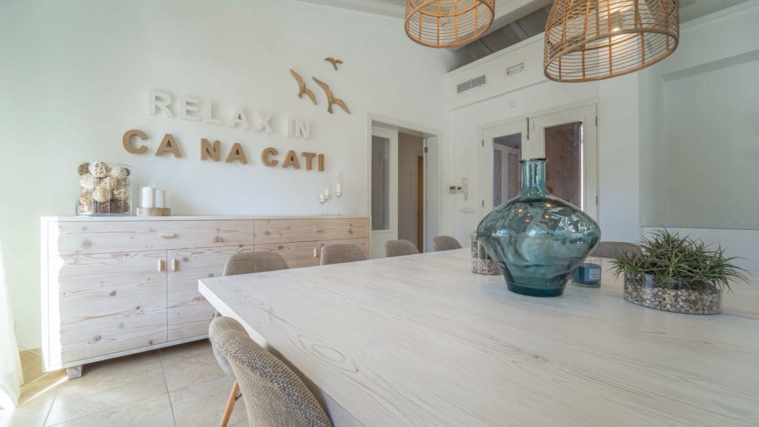 Majorque location - Ca Na Cati - Belle salle à manger ouverte dans le Villa Ca Na Cati de luxe vue mer à Mallorca