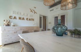 Majorque location - Ca Na Cati - Belle salle à manger ouverte Villa Ca Na Cati de luxe vue mer Mallorca