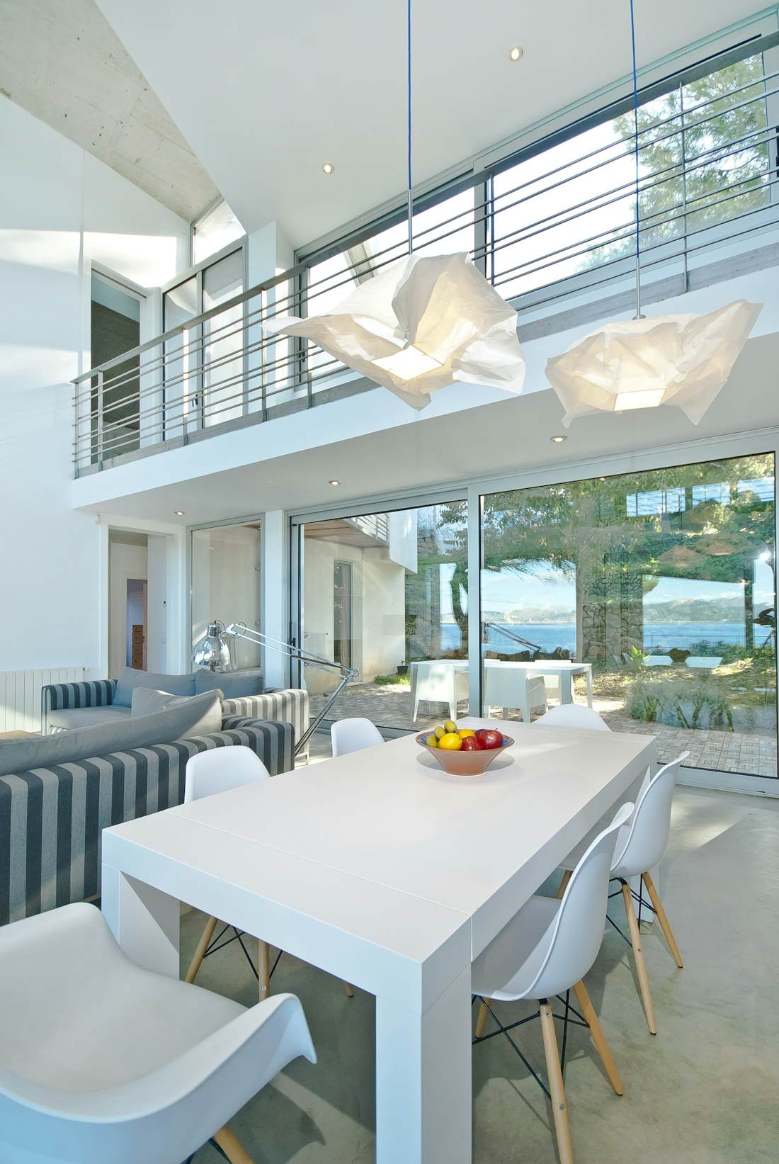 Beautiful open plan dining room sea view villa H2O Mallorca