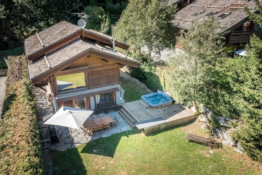 Chamonix accommodation - Chalet Olea  - Aerial view from chalet Olea in Chamonix