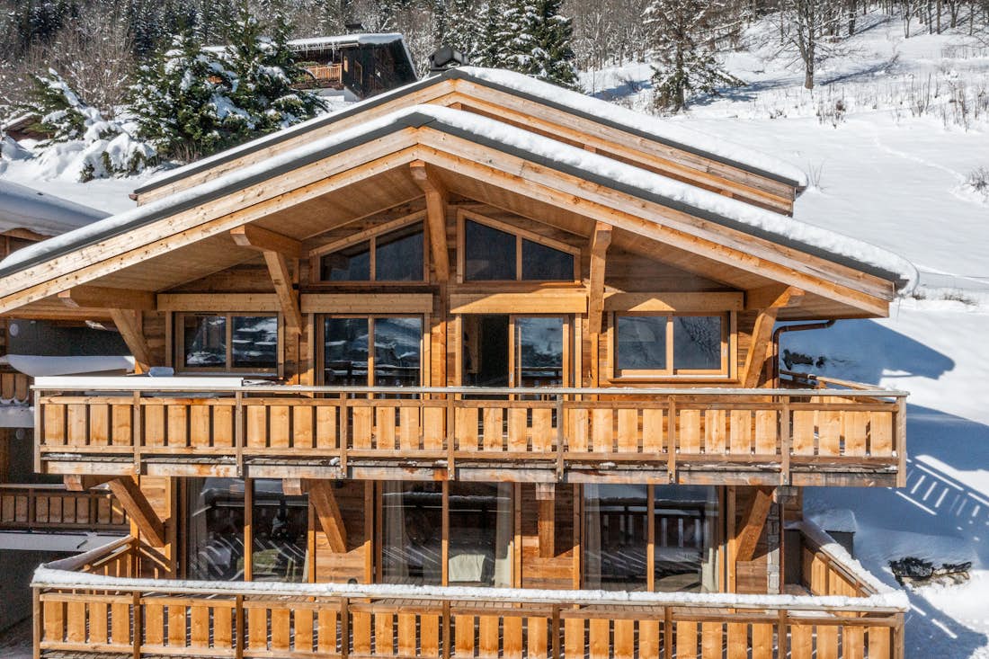 Les Gets location - Chalet Floquet de Neu  - Immeuble extérieur chalet de luxe vues sur la montagne Floquet de Neu Les Gets