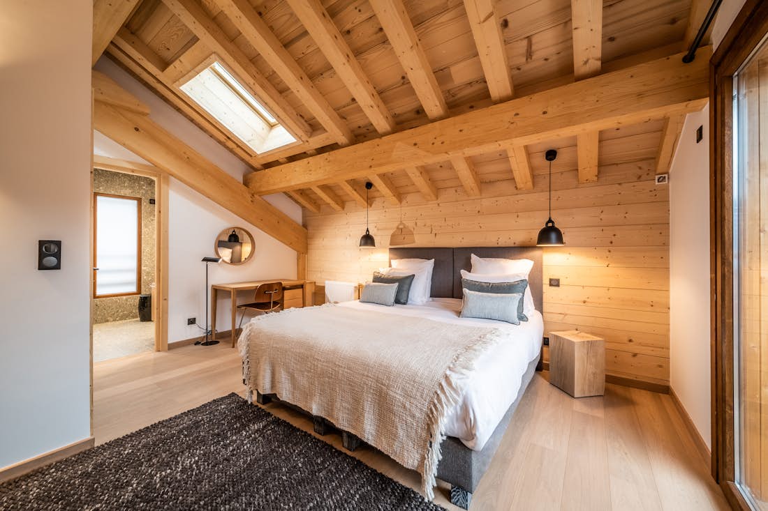 Chambre double confortable chalet de luxe familial Arande Saint Gervais