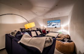Combloux accommodation - Chalet Purdey - cozy cinema room chalet purdey combloux