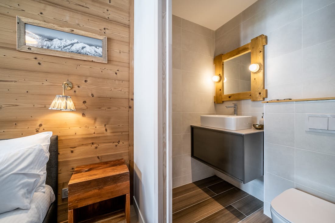 Chamonix location - Appartement Kabano  - Chambre double moderne avec salle de bain dans l'appartement de luxe Kabano ski à Chamonix