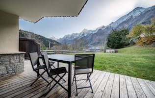 Chamonix accommodation - Apartment Valvisons - private terrace apartment Valvisons Les Houches