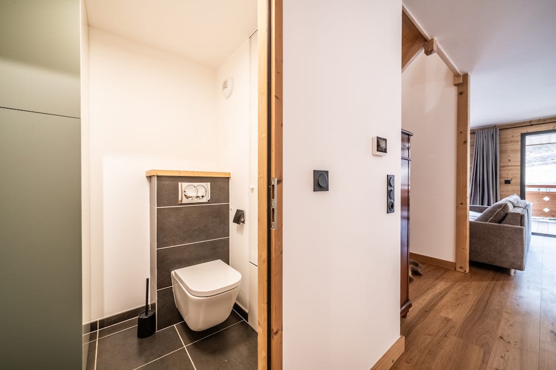 Les Gets location - Appartement Edelweiss - Salle de bain moderne commodités appartement de luxe Elouera familial Les Gets