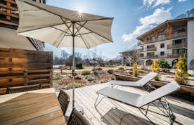 Chamonix accommodation - Apartment Le Gui - Outdoor terrace views Apartment Le Gui Chamonix