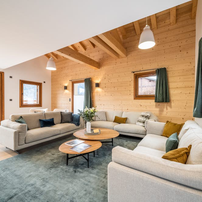 Verbier alojamiento - Chalet Arande - Cosy alpine living room ski chalet Arande Saint Gervais
