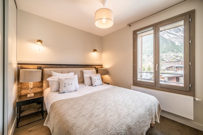 Chambre double moderne Kalmia  appartement de luxe ski Chamonix