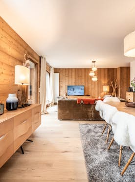 Megeve accommodation - Apartment Centaurea - Comtemporary designed kitchen family apartment Centaurea  Megeve