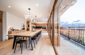 Saint-Gervais accommodation - Chalet Arande - Beautiful open plan dining room ski chalet Arande Saint Gervais