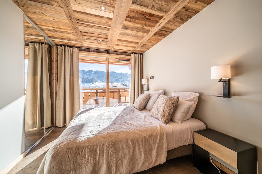 Chambre double confortable chalet de luxe vues sur la montagne Floquet de Neu Les Gets