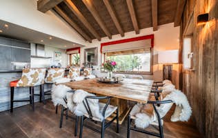 Combloux location - Chalet Purdey - Cuisine contemporaine appartement vues sur la montagne Cortirion Megève
