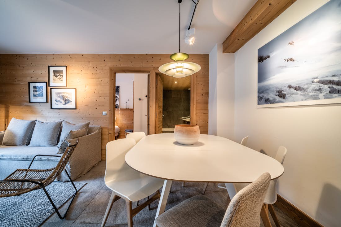 Salon élégant confortable appartement ski Valvisons aux Houches