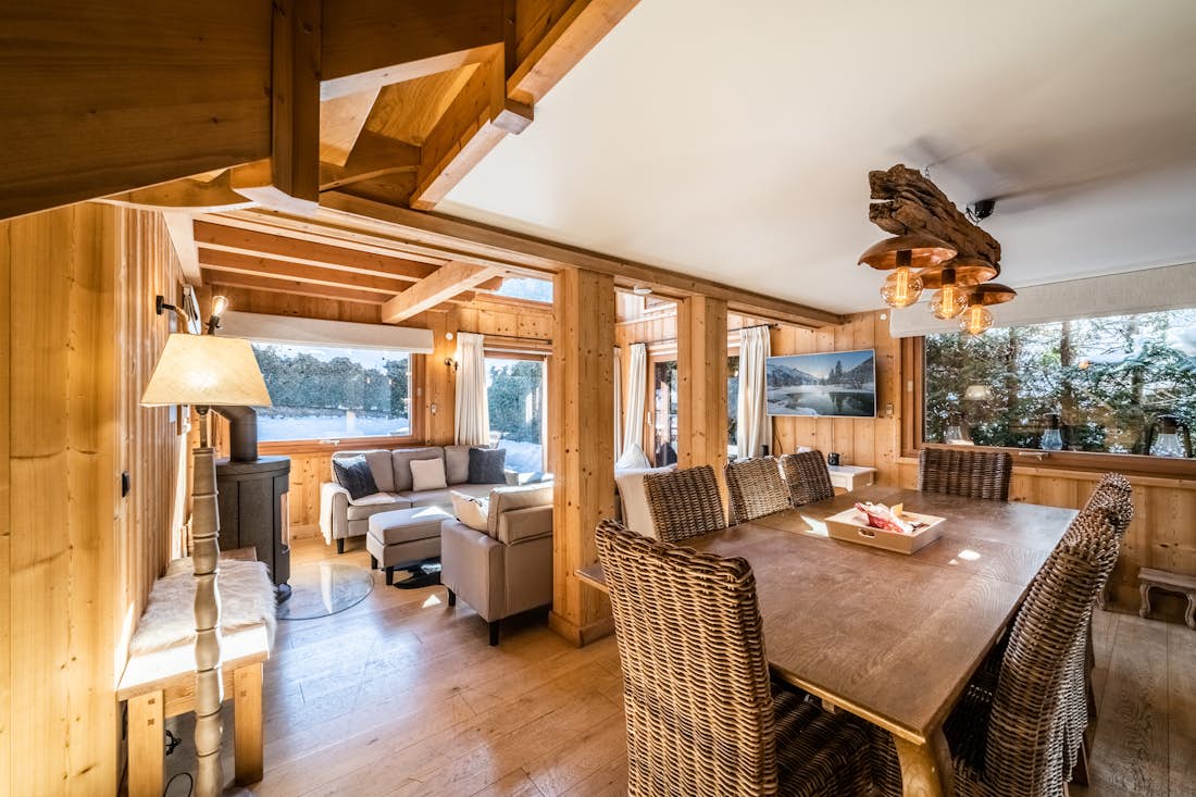 Chamonix accommodation - Chalet Olea  - Beautiful open plan dining room at ski chalet Olea Chamonix