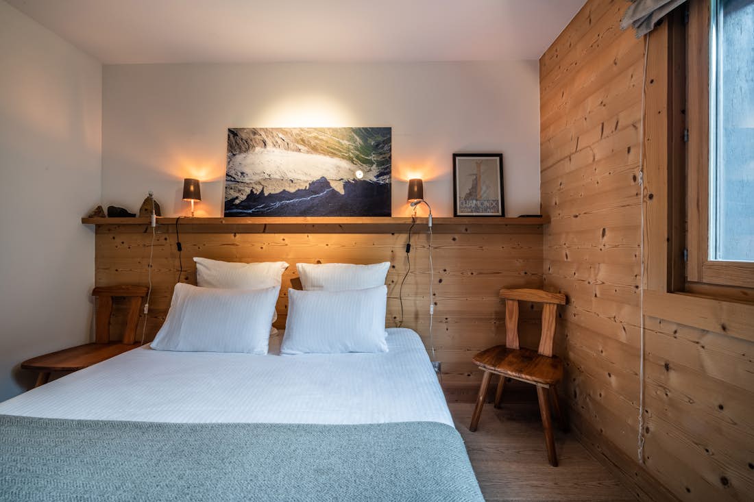 Chamonix location - Appartement Valvisons - Chambre double confortable dans  l'appartement Valvisons ski aux Houches