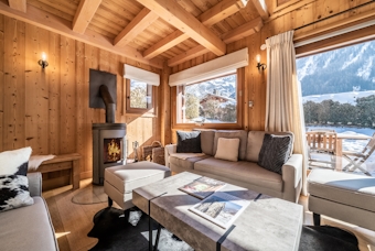 Chamonix accommodation - Chalet Olea  - Spacious alpine living room family chalet Olea Chamonix
