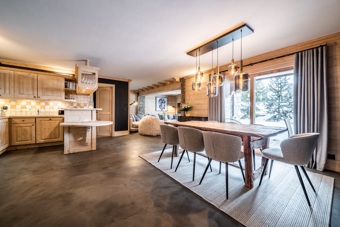 Accommodation - Courchevel - Apartment Mirador 1850 A - Dining room & Kitchen - 4/5