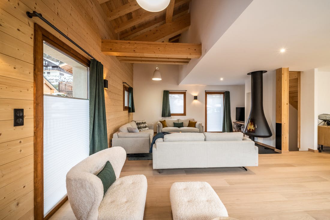 Saint-Gervais accommodation - Chalet Arande - Cosy alpine living room in ski chalet Arande Saint Gervais