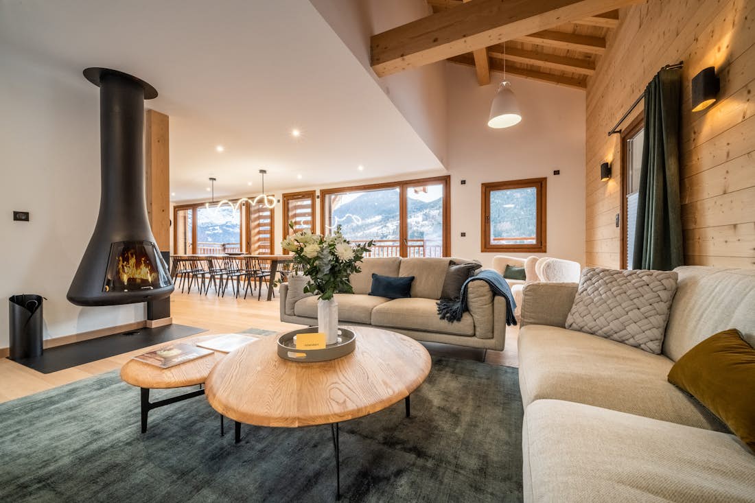 Saint-Gervais accommodation - Chalet Arande - Cosy alpine living room in ski chalet Arande Saint Gervais