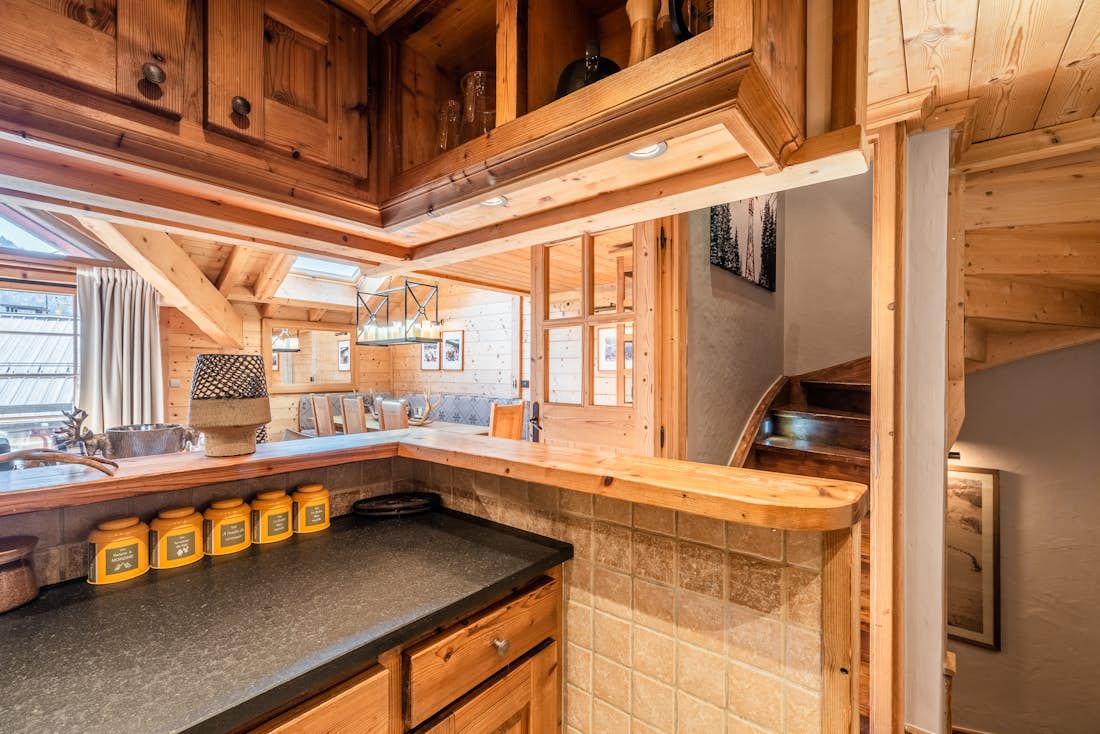Comtemporary designed kitchen ski apartment Garapa Morzine