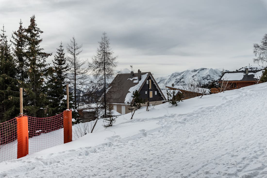 Alpe d’Huez location - Appartement Sorbus - Belle vue sur les pistes de ski depuis l'appartement Sorbus à l'Alpe d'Huez