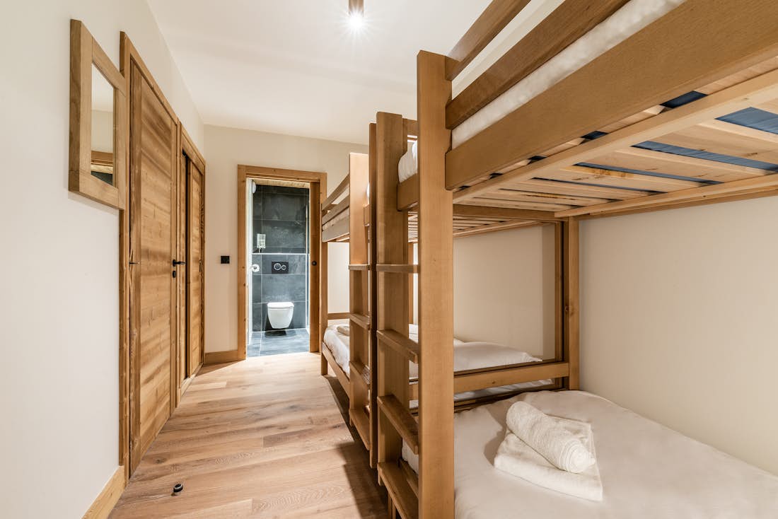 Alpe d’Huez location - Appartement Fagus - chambre enfant avec lits superposés dans appartement Fagus à Alpe d'Huez